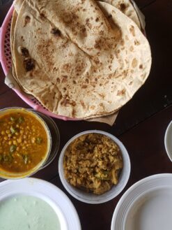 Home-made two Chapatis by Uswa Delight were served to WordPress freelancer via Foodpanda on Wednesday, 7 February 2024, at The e-Earn PITB Co-Workspace in Faisalabad.